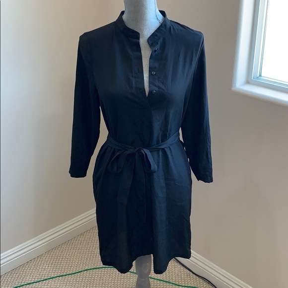 Tops - Black Belted Tunic/Dress - M